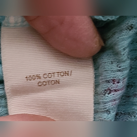 Free People long sleeve ribbed print/floral tee. - Picture 6 of 8